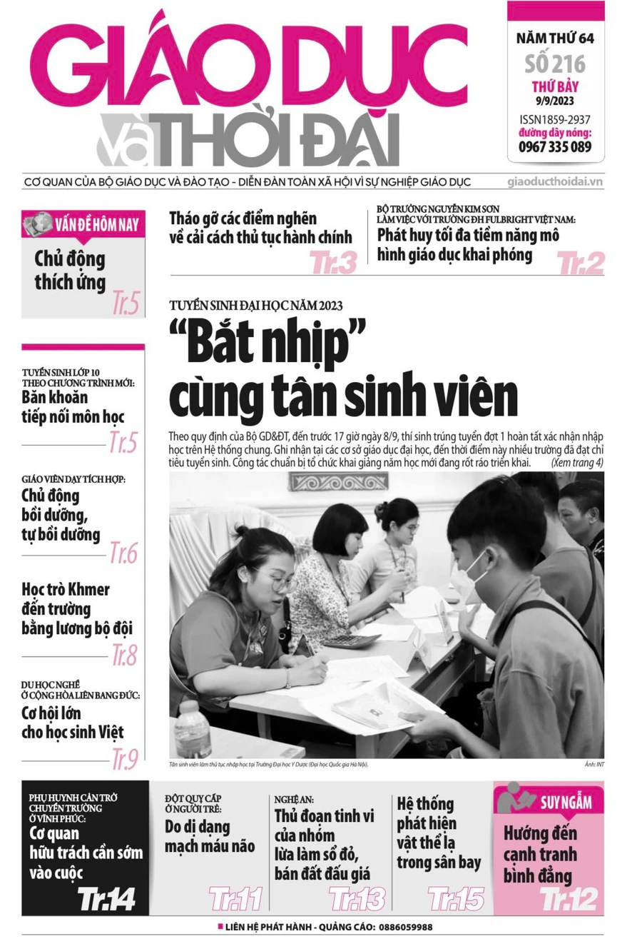 Tin tức báo in 9/9: 'Bắt nhịp' cùng tân sinh viên