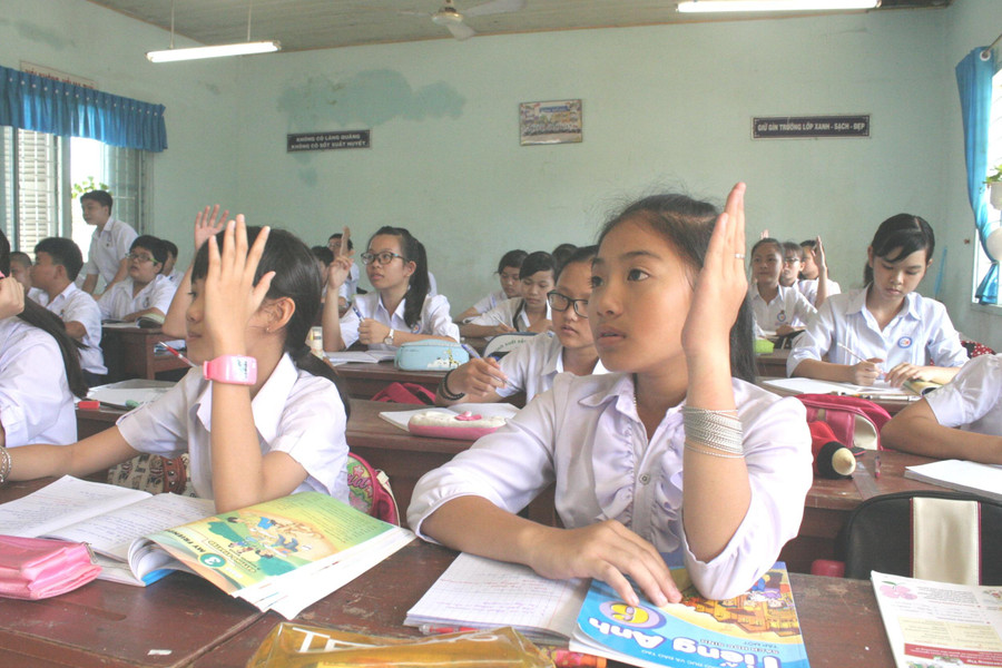 Học sinh Trường THCS Kim Hồng, TP Cao Lãnh (Đồng Tháp). Học sinh Trường THCS Kim Hồng, TP Cao Lãnh (Đồng Tháp).