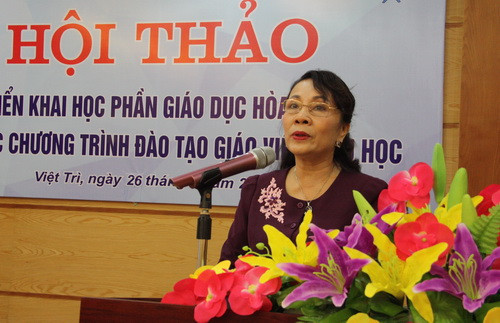 Thứ trưởng Nguyễn Thị Nghĩa phát biểu tại Hội thảo Thứ trưởng Nguyễn Thị Nghĩa phát biểu tại Hội thảo