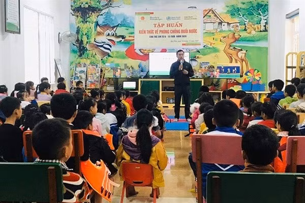 Quảng Bình đã tăng cường công tác tuyên truyền, phổ biến kiến thức, kỹ năng về phòng, chống đuối nước cho trẻ em. Ảnh: Sở LĐ-TB&amp;XH Quảng Bình cung cấp
