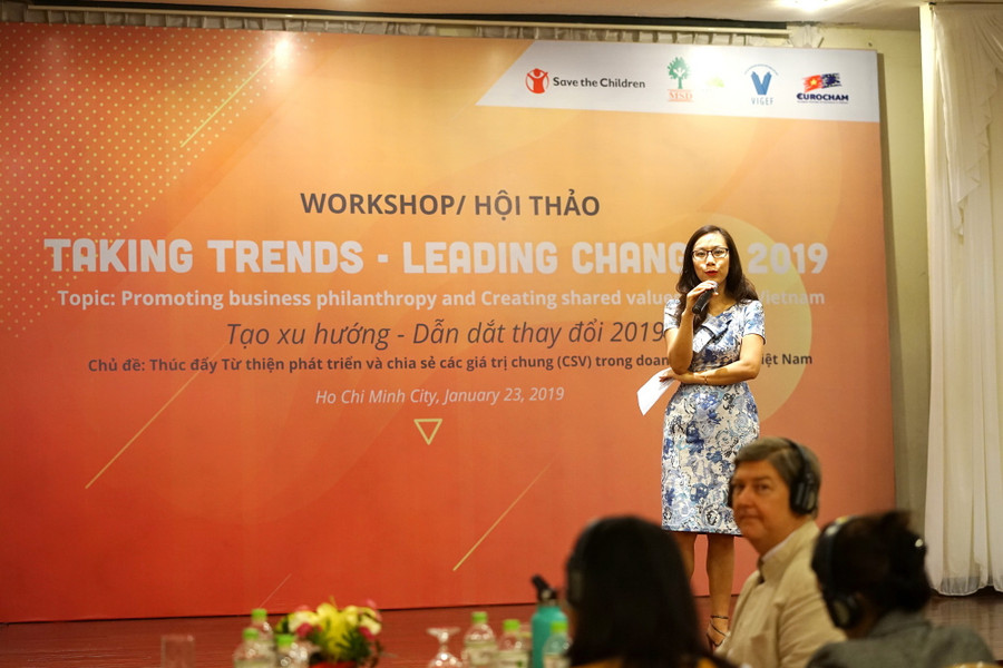 Bà Nguyễn Phương Linh phát biểu khai mạc hội thảo