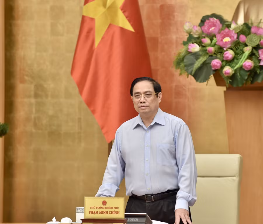 Thủ tướng Chính phủ Phạm Minh Chính phát biểu tại Hội nghị. Ảnh: VGP/Nhật Bắc.