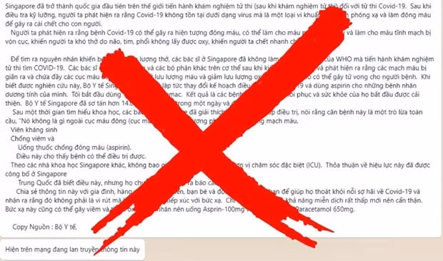 Tin đồn lan truyền trên mạng xã hội về nguồn gốc virus. Nguồn: TTXVN.