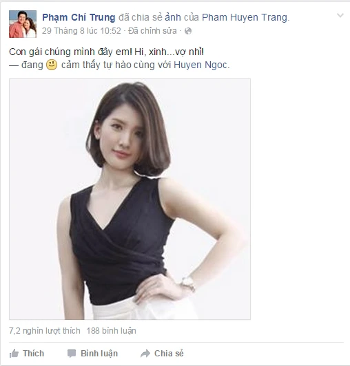 Ngắm nhan sắc tuổi 30 xinh như hot girl của con gái Chí Trung