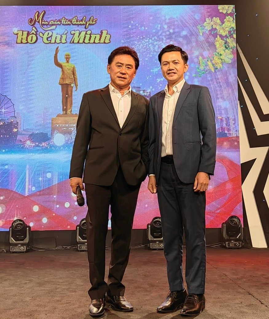 Nhạc sĩ Bá Hùng và NSND Tạ Minh Tâm. Ảnh: NVCC.