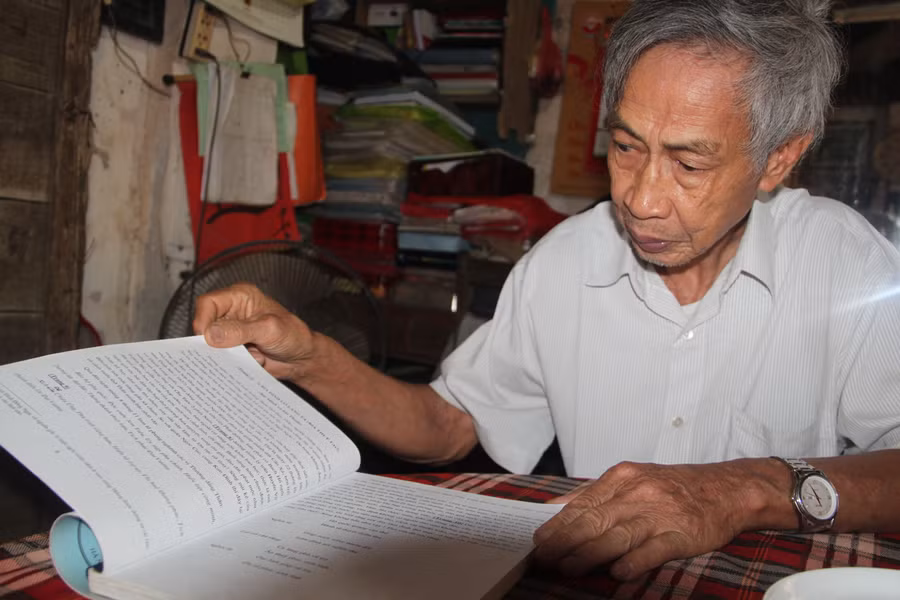 Thầy giáo Phạm Quang Đại - nhà nghiên cứu lịch sử làng Đông Ngạc.