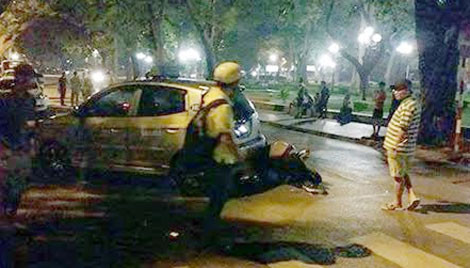 Hiện trường vụ tai nạn.