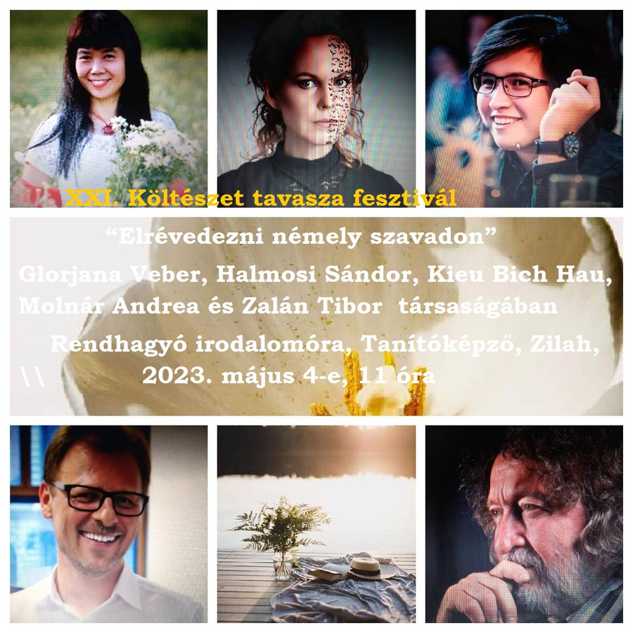 Poster giới thiệu 5 tác giả đến giao lưu tại Trường Gheorghe Sincai Tanitokepzo. Poster giới thiệu 5 tác giả đến giao lưu tại Trường Gheorghe Sincai Tanitokepzo.