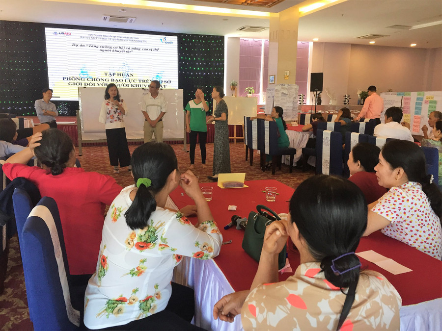 Nâng cao kỹ năng phòng chống bạo lực cho người khuyết tật. Nâng cao kỹ năng phòng chống bạo lực cho người khuyết tật.