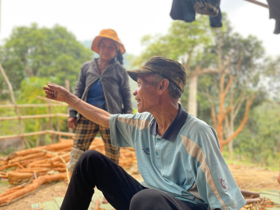 Nhiều năm qua, gia đình ông Nguyễn Xuân Bốn đã sống ở vùng giáp ranh Kon Tum - Quảng Nam.