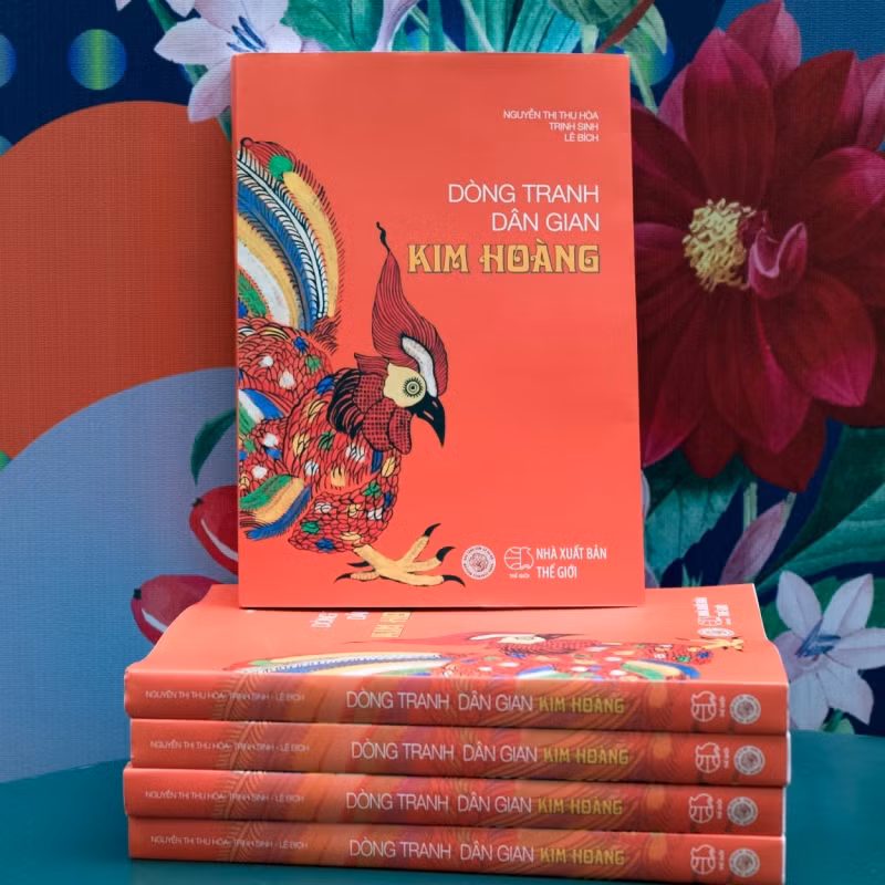 Những cuốn sách “Dòng tranh dân gian Kim Hoàng” ra mắt độc giả.