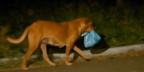 Cảm động chú chó đi ròng rã 6km chỉ để xin thức ăn cho gia đình