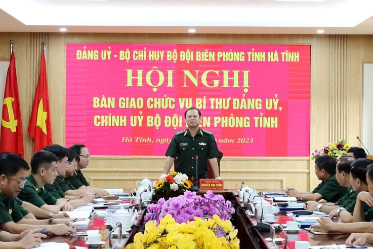 Trung tướng Nguyễn Anh Tuấn, Bí thư Đảng ủy, Chính ủy BĐBP Việt Nam phát biểu tại Hội nghị. Trung tướng Nguyễn Anh Tuấn, Bí thư Đảng ủy, Chính ủy BĐBP Việt Nam phát biểu tại Hội nghị.