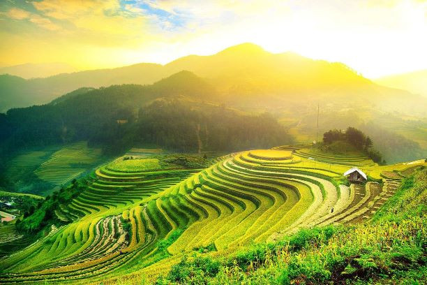 Vùng núi Bắc Bộ thời tiết mát mẻ, thu hút du khách đến với ruộng bậc thang (Internet) Vùng núi Bắc Bộ thời tiết mát mẻ, thu hút du khách đến với ruộng bậc thang (Internet)