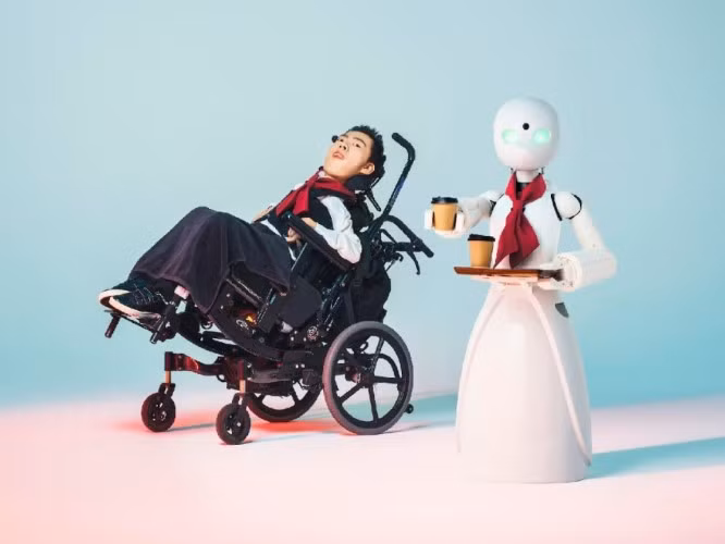 Quán cà phê robot điều hành bởi người khuyết tật 