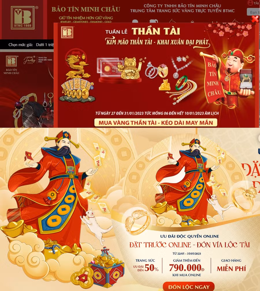 Nhiều thương hiệu vàng lớn cho phép khách hàng đặt mua trước online để tránh tình trạng đông đúc.