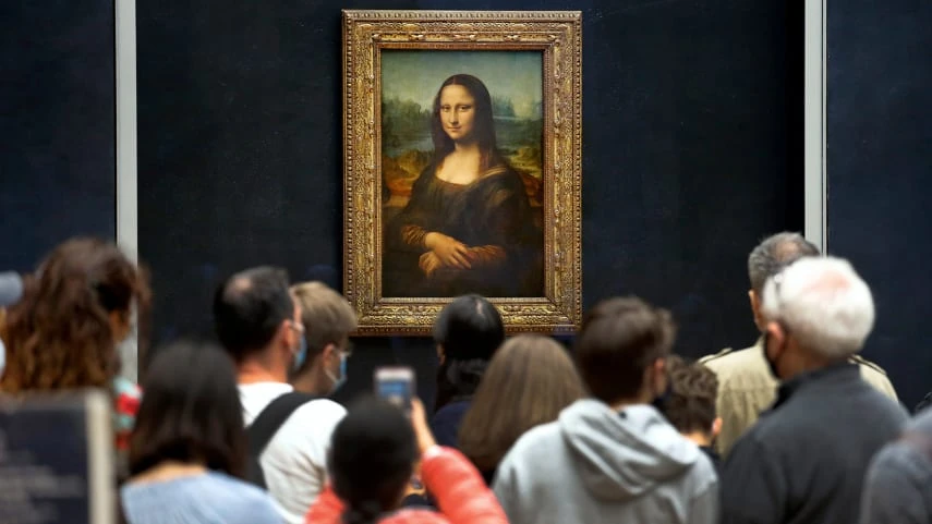 Tác phẩm 'Nàng Mona Lisa' của danh họa Leonardo da Vinci. Ảnh: Chesnot/Getty Images