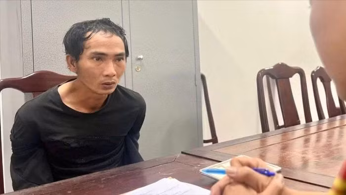 Nguyễn Đức Tài tại cơ quan Công an. (Ảnh: CACC)