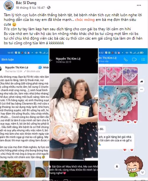 Bác Sĩ Dung đăng tải câu chuyện về chị Lệ và gia đình để chúc mừng và gửi năng lượng tích cực đến mọi người.