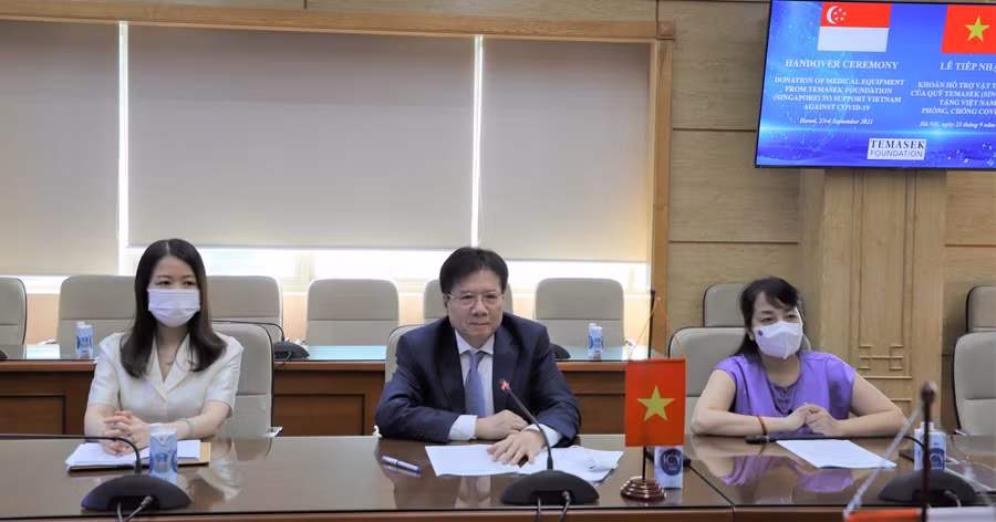 Thứ trưởng Bộ Y tế Trương Quốc Cường phát biểu tại buổi Lễ. Ảnh: BYT.