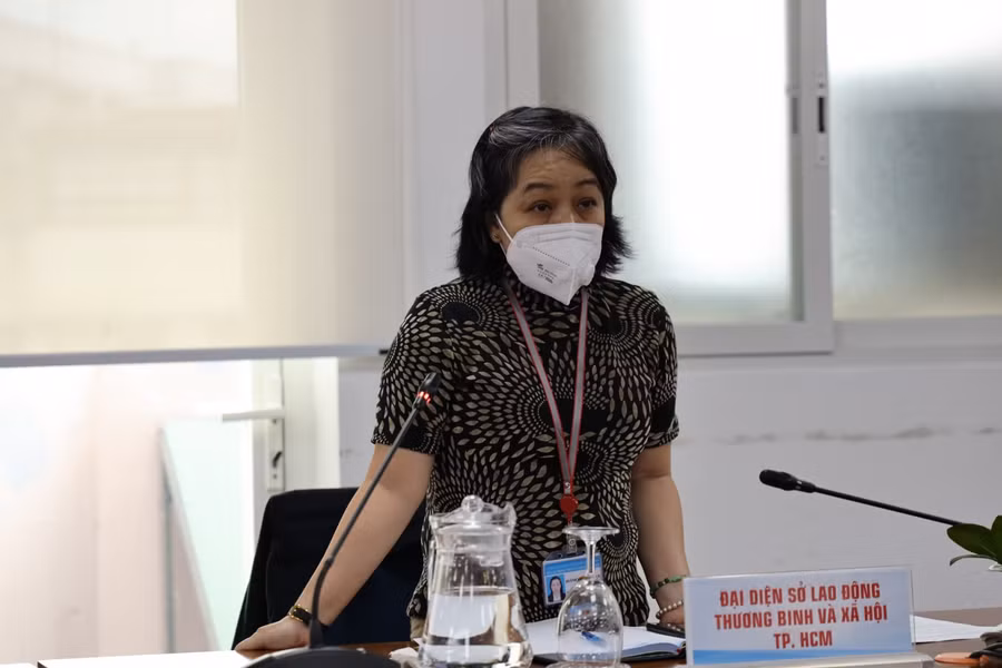 Đại diện Sở Lao Động - Thương binh và Xã hội. Ảnh: Huyền Mai.