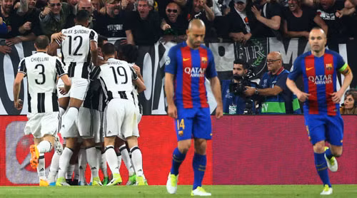 Barca thua thảm 0-3 trước Juventus ngay tại Nou Camp.