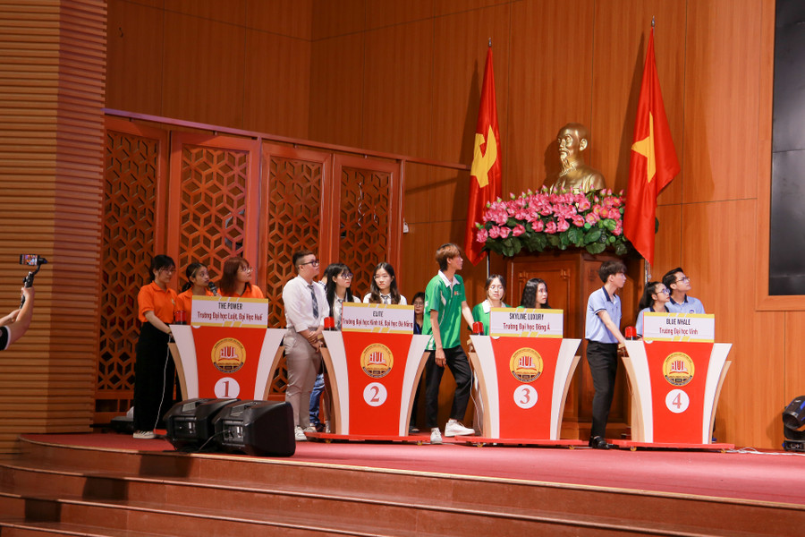 7 đội thi tham gia phần thi kiến thức chung với hàng loạt câu hỏi trắc nghiệm liên quan đến quyền SHTT. 7 đội thi tham gia phần thi kiến thức chung với hàng loạt câu hỏi trắc nghiệm liên quan đến quyền SHTT.