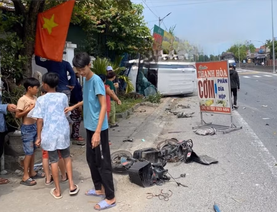 Hiện trường vụ tai nạn.