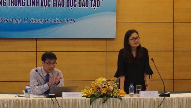 Bà Mai Thị Anh, Phó Vụ trưởng Vụ pháp chế phát biểu tại hội thảo Bà Mai Thị Anh, Phó Vụ trưởng Vụ pháp chế phát biểu tại hội thảo