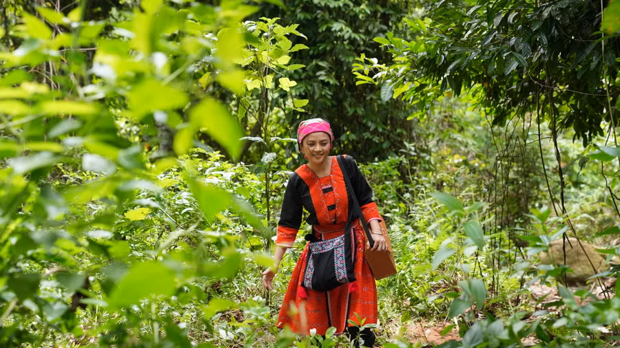 Thu Quỳnh cảm thấy rất thoải mái khi hóa thân vào nhân vật lang Phương. Ảnh: VFC.