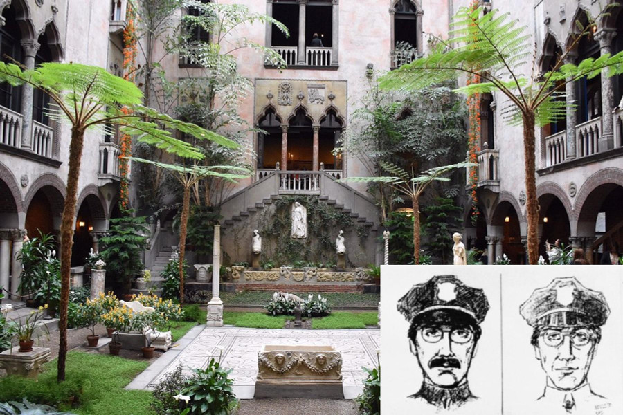 Bảo tàng Isabella Stewart Gardner và phác thảo 2 tên cướp. Bảo tàng Isabella Stewart Gardner và phác thảo 2 tên cướp.