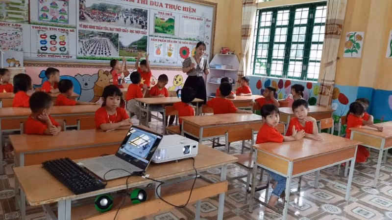 HS Trường PTDTBT Tiểu học Tả Gia Khâu (Mường Khương – Lào Cai). Ảnh: NTCC