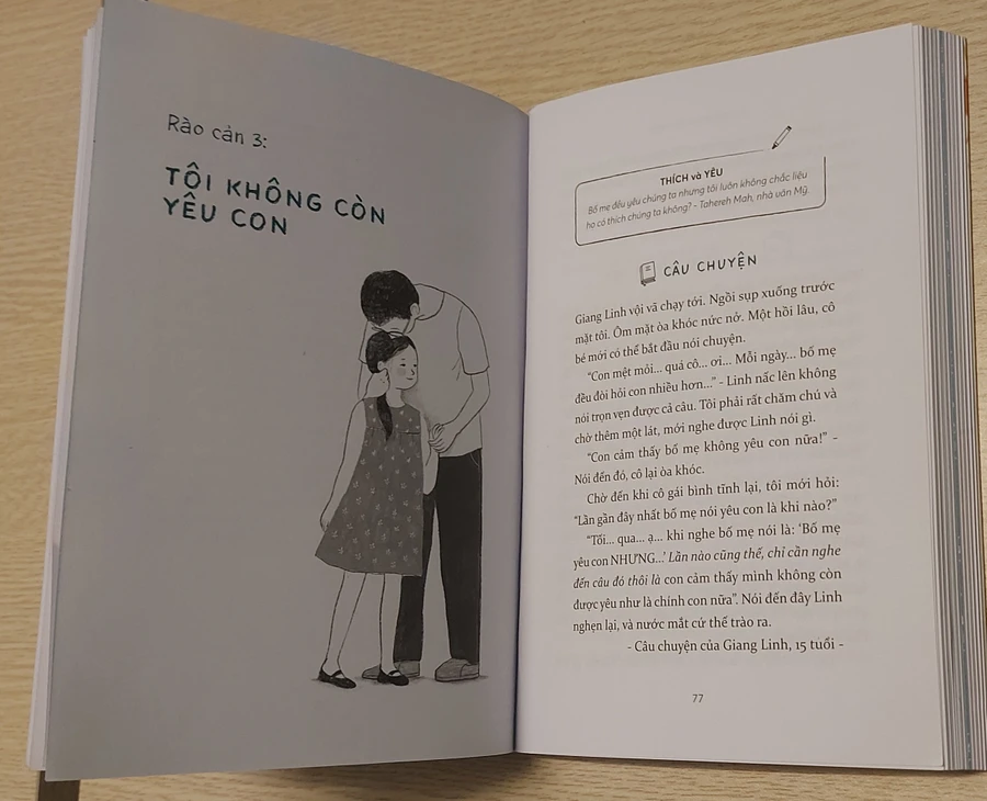 Những rào cản tâm lý được đưa ra trong cuốn sách 'Làm cha mẹ (không) hoàn hảo'. Ảnh: Hoàng Anh.