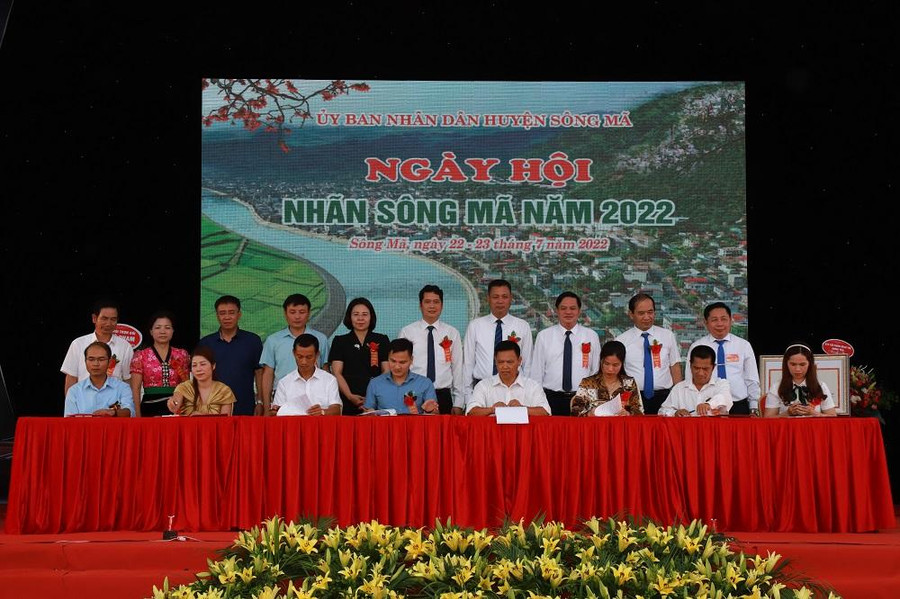 Các đại biểu chứng kiến ký kết hợp tác tiêu thụ sản phẩm nhãn Sông Mã. Các đại biểu chứng kiến ký kết hợp tác tiêu thụ sản phẩm nhãn Sông Mã.