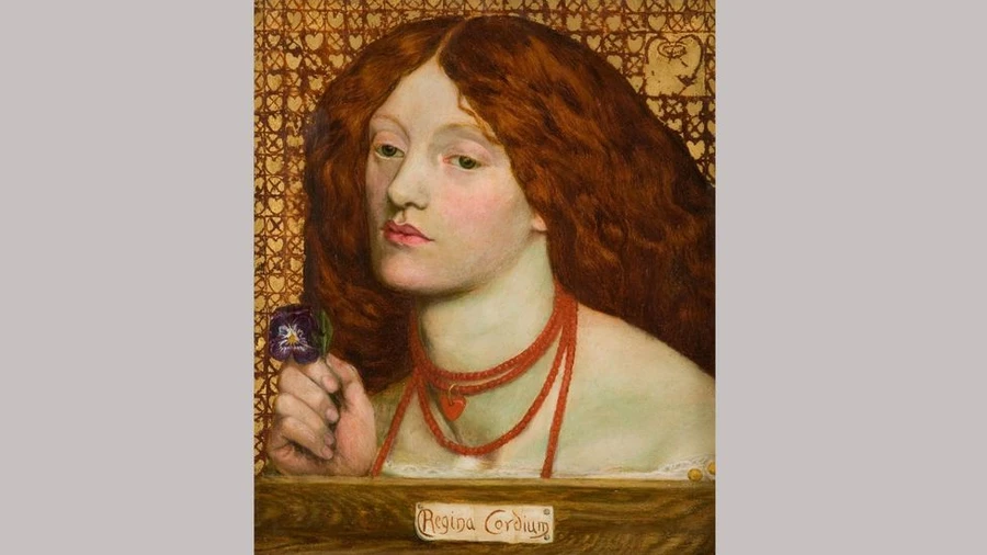 Bức tranh 'Nữ hoàng trong tim' của họa sĩ Dante Gabriel Rossetti (1828 - 1882), vẽ khi đang yêu đương Siddal say đắm. Ảnh: Bbc.com