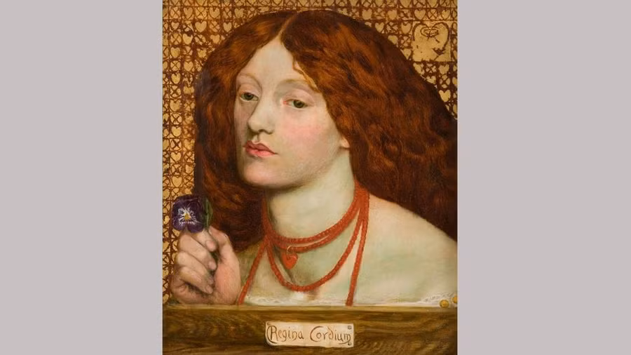 Bức tranh 'Nữ hoàng trong tim' của họa sĩ Dante Gabriel Rossetti (1828 - 1882), vẽ khi đang yêu đương Siddal say đắm. Ảnh: Bbc.com