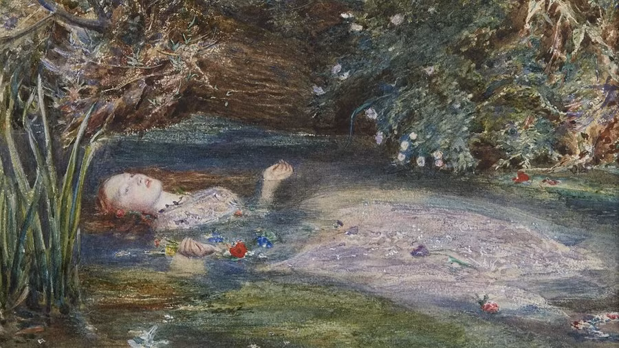 Bức họa Ophelia với Siddal là nguyên mẫu của họa sĩ John Everett Millais (1829 - 1896). Ảnh: Bbc.com