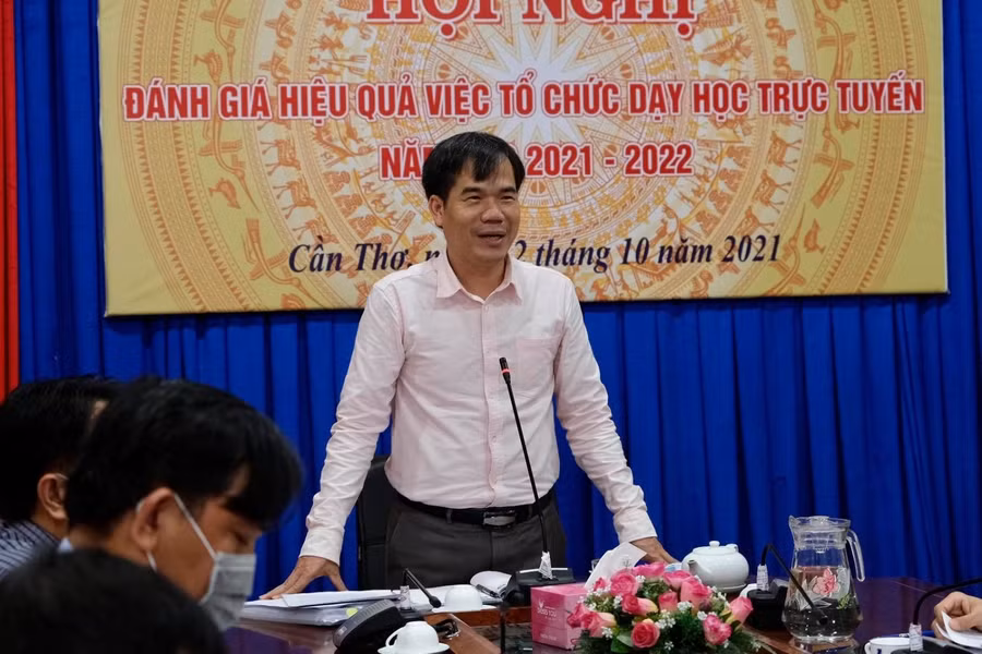 Ông Nguyễn Phúc Tăng-Phó Giám đốc Sở GD&amp;ĐT TP Cần Thơ phát biểu. Ảnh: Trường Tiến