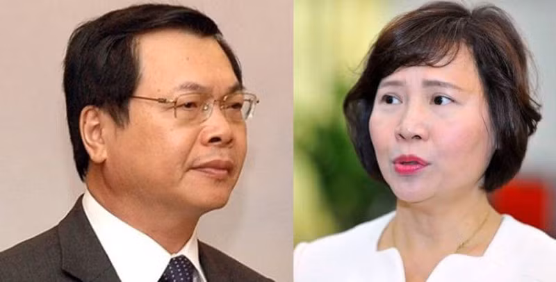 Ông Vũ Huy Hoàng và bà Hồ Thị Kim Thoa. Ảnh: IT