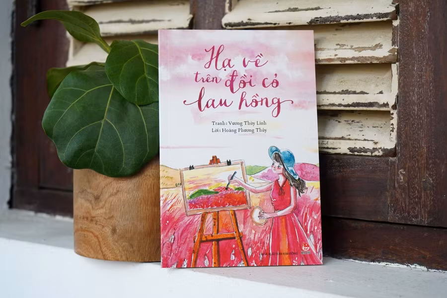 Bìa cuốn sách “Hạ về trên đồi cỏ lau hồng”