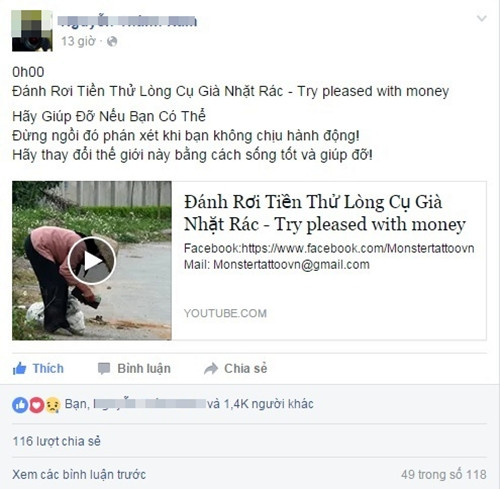 Đánh rơi ví tiền thử lòng bà cụ và cái kết ý nghĩa - Ảnh 1