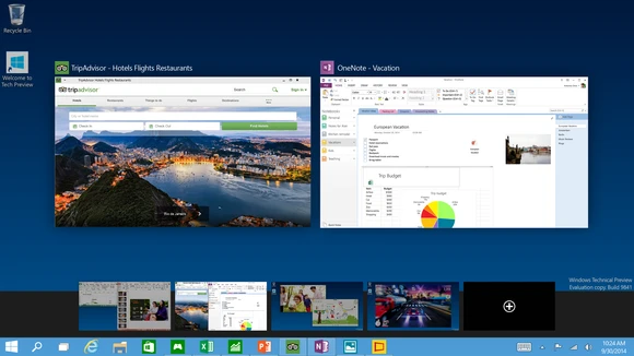 Windows 10 hỗ trợ tính năng kéo thả trong Desktop ảo