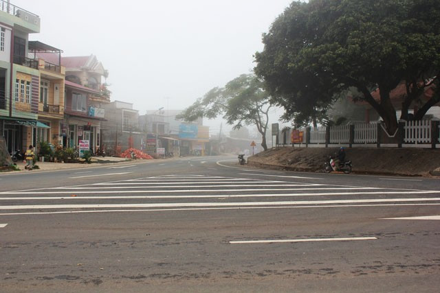 Thị trấn Đơn Dương trong sương mờ. Thị trấn Đơn Dương trong sương mờ.