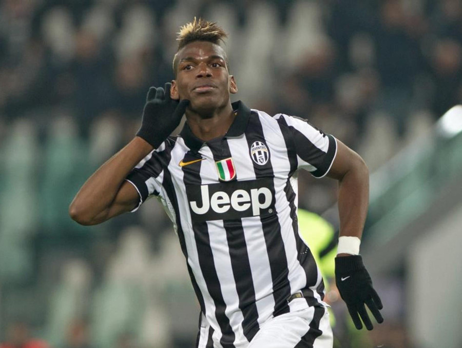 Paul Pogba trong màu áo đội Juventus.