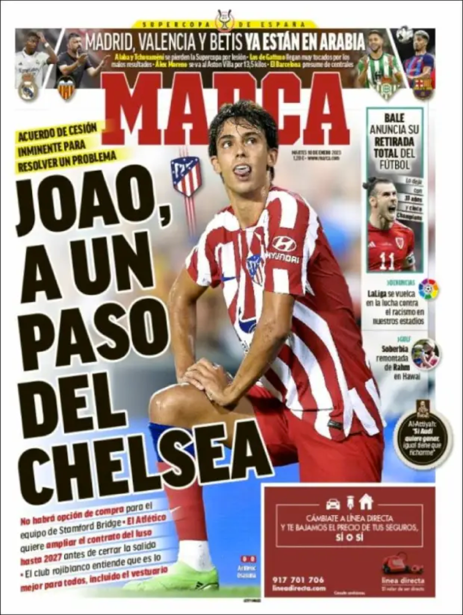 Tờ Marca cũng xác nhận Joao Felix cập bến Chelsea. Tờ Marca cũng xác nhận Joao Felix cập bến Chelsea.