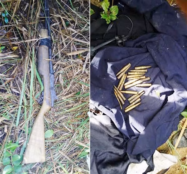 Khẩu súng và đạn mà Ya Tăm dùng để sát hại Ya Nhất.