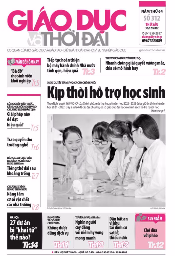 Tin tức báo in 30/12: Nghị quyết 165 hỗ trợ kịp thời học sinh, sinh viên