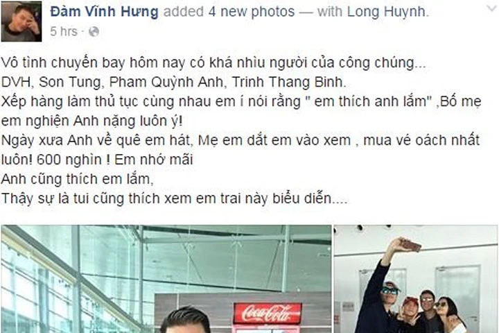 Đàm Vĩnh Hưng thích thú khi được Sơn Tùng mê