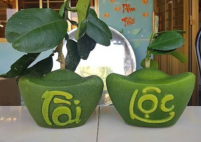 Những loại bưởi tiền triệu ngày Tết - 1