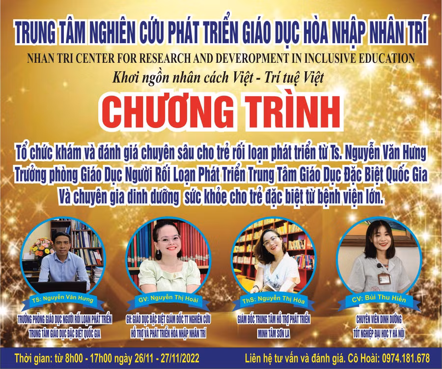 Chương trình đánh giá và tư vấn cho trẻ rối loạn quy mô lớn lần đầu tổ chức ở Hà Tĩnh.